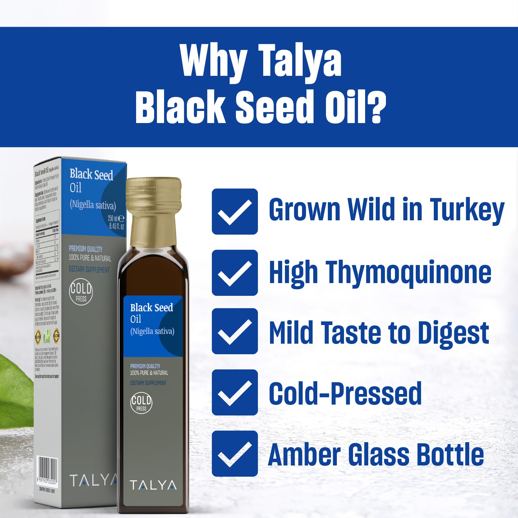 Illustration of immune support benefits of TALYA oil