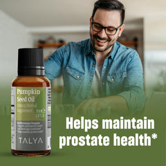 TALYA Pumpkin Seed Oil cold-pressed label – signals purity and preserved nutrients.