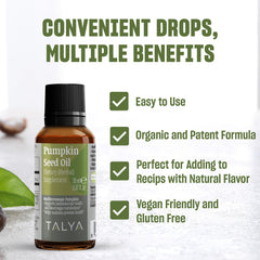 TALYA Pumpkin Seed Oil on skin – massage-friendly oil for hydration and nourishment.