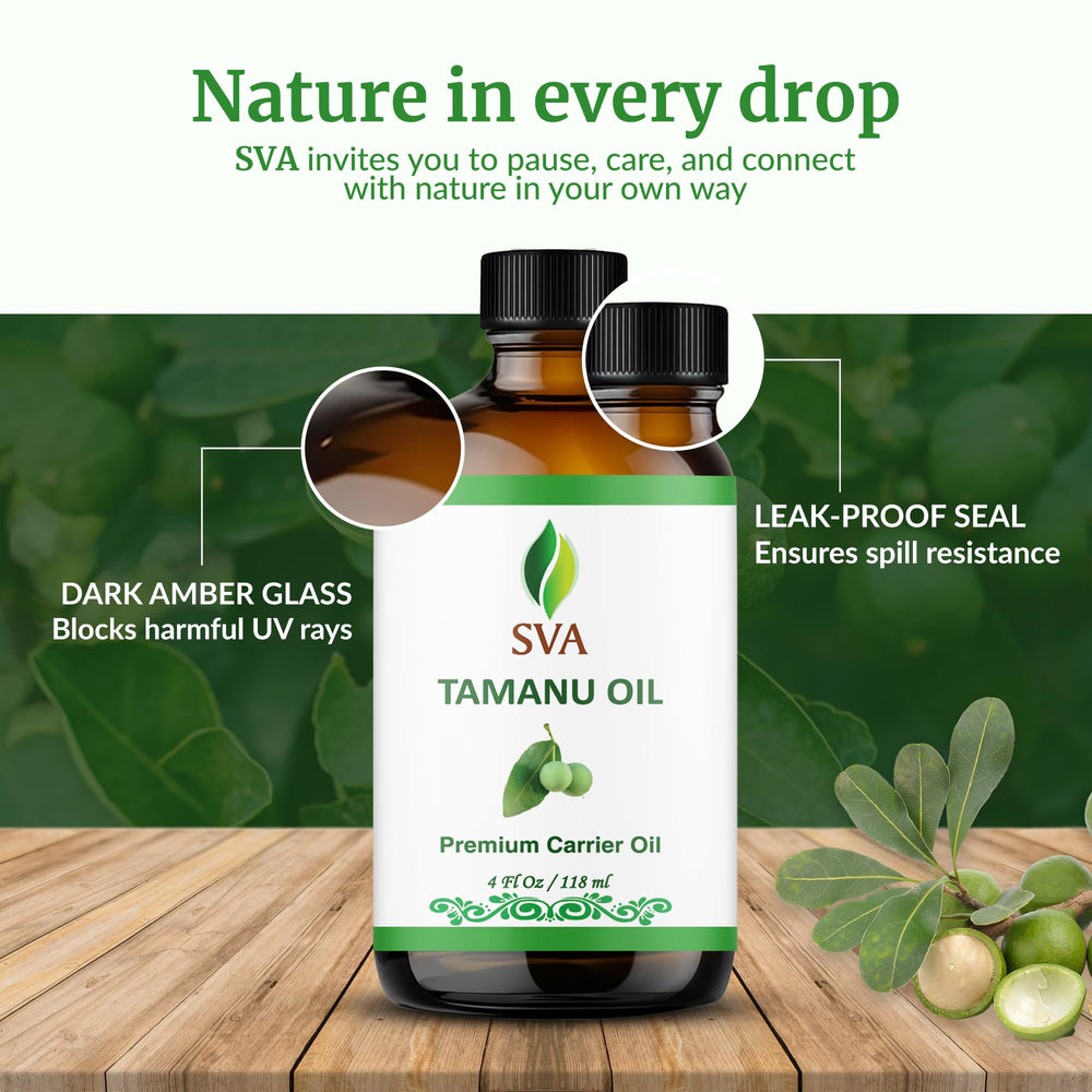 Tamanu oil being used for body massage