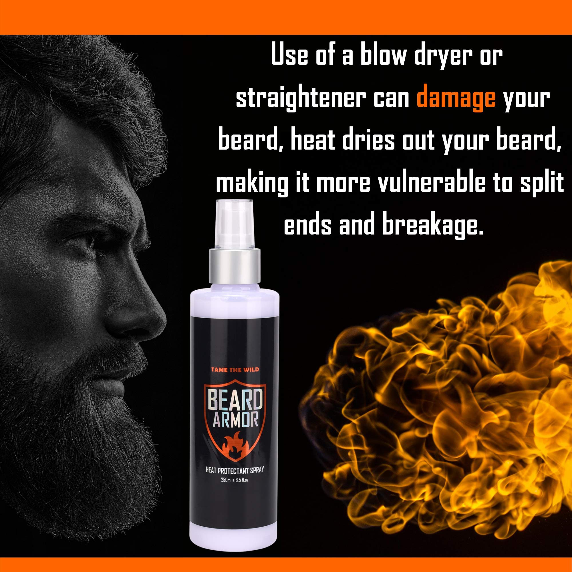 Beard care routine setup with Tame The Wild products for smoother results.