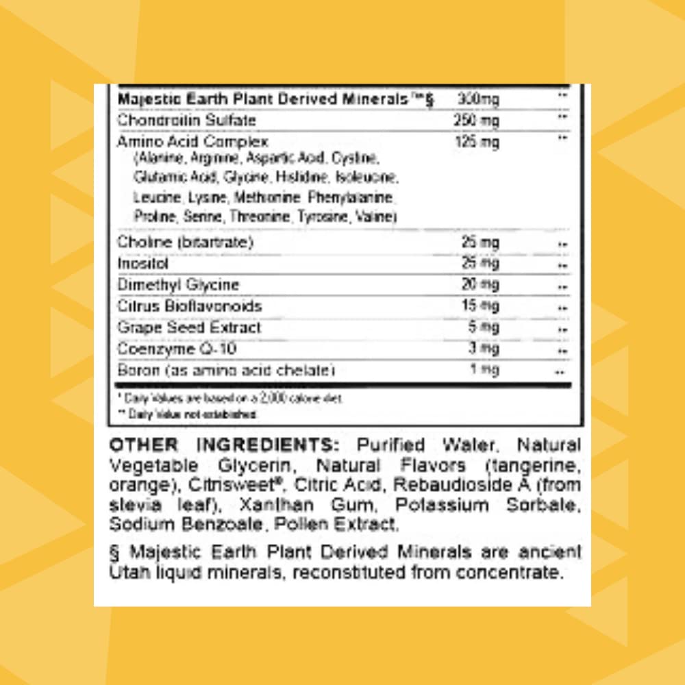 Tangerine-flavored liquid multivitamin ingredients