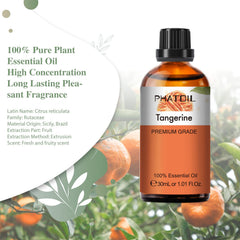 Tangerine essential oil used in a diffuser for aromatherapy