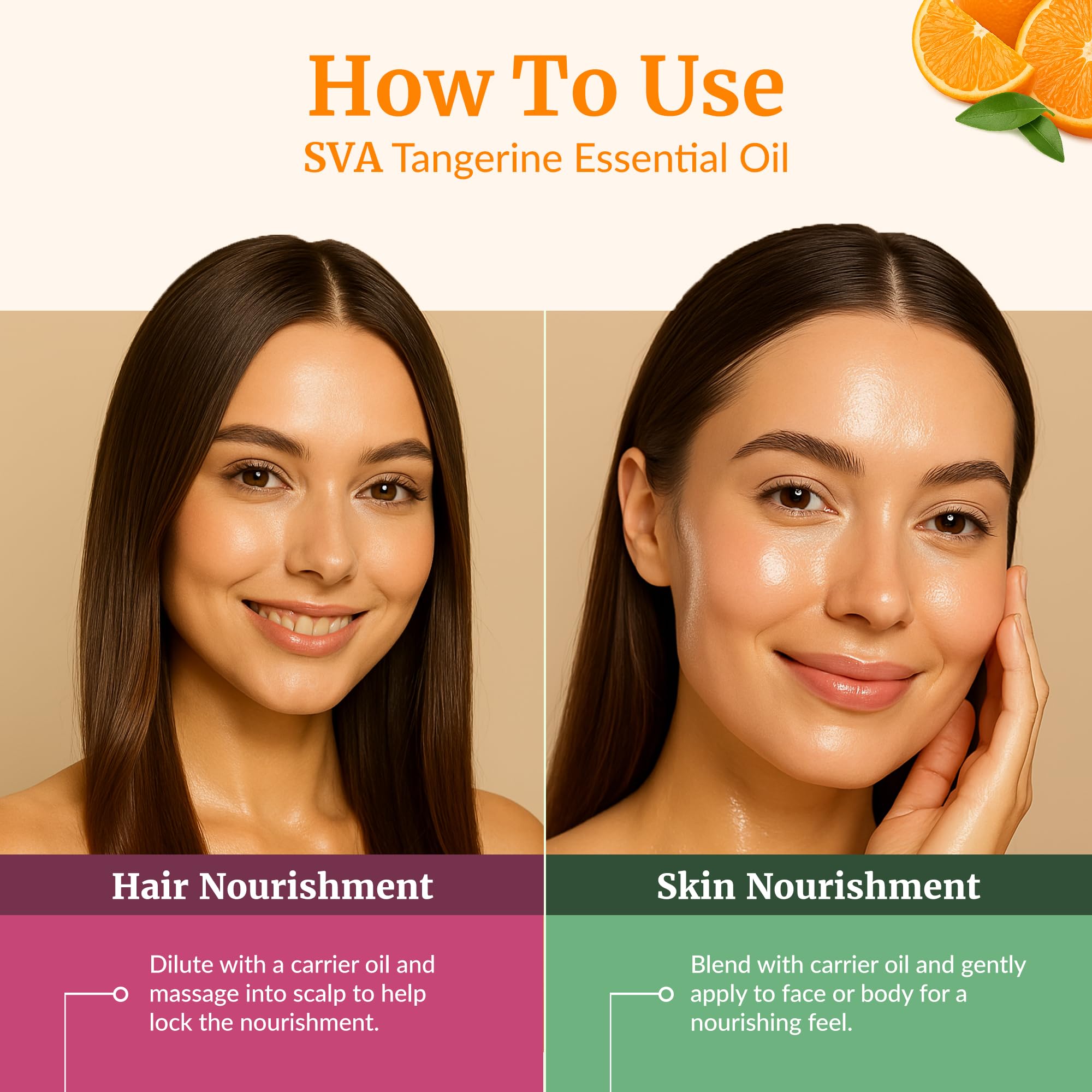 Hair care: Tangerine essential oil for scalp massage