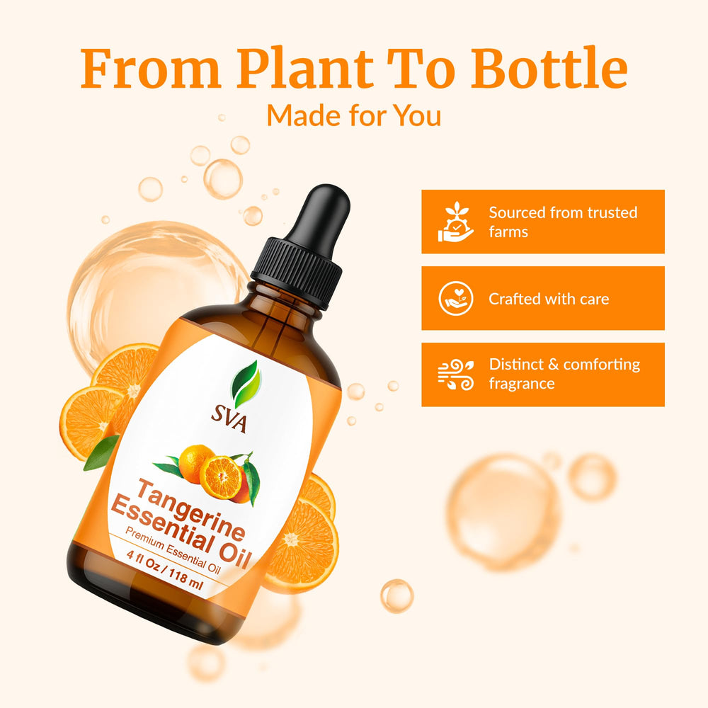 Tangerine essential oil applied to skin with carrier oil
