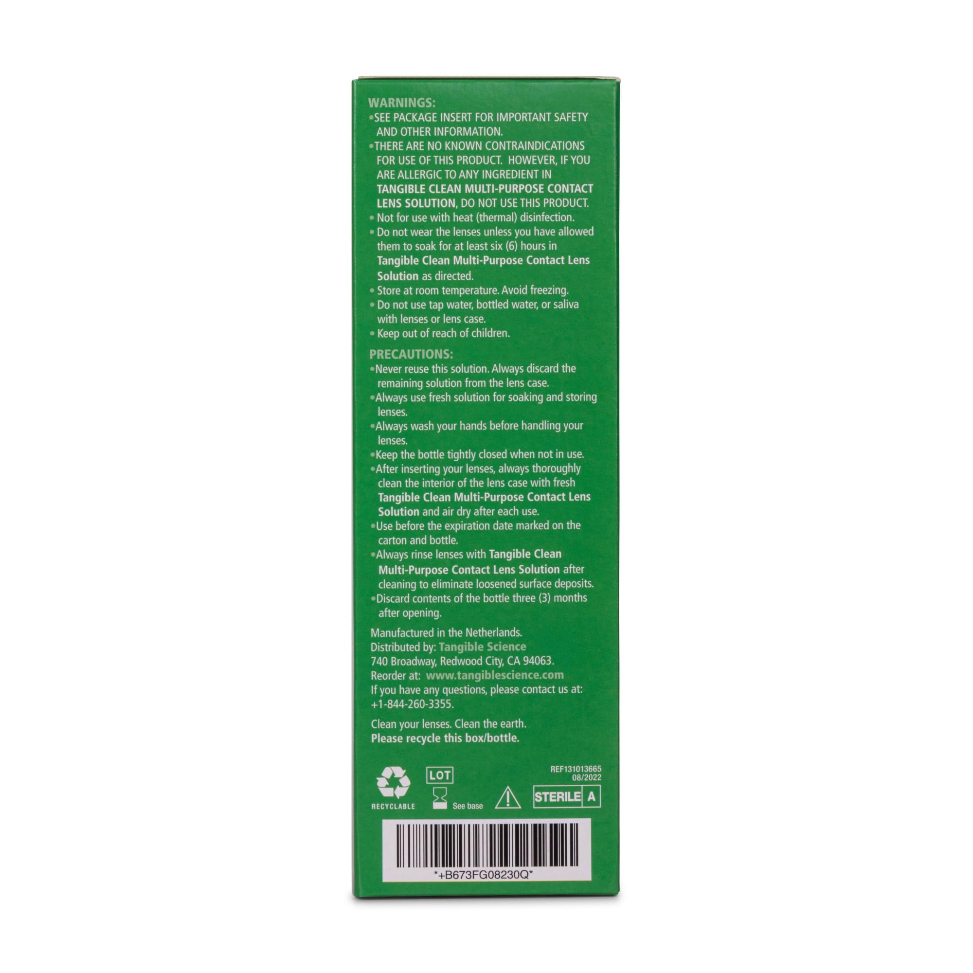 Close-up of Tangible Clean bottle