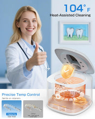 Compact 200ml tank of the denture cleaner
