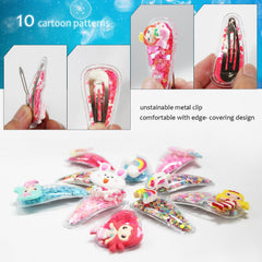 TANLOMY Sparkle Girl Hair Clips rainbow pattern for festive looks