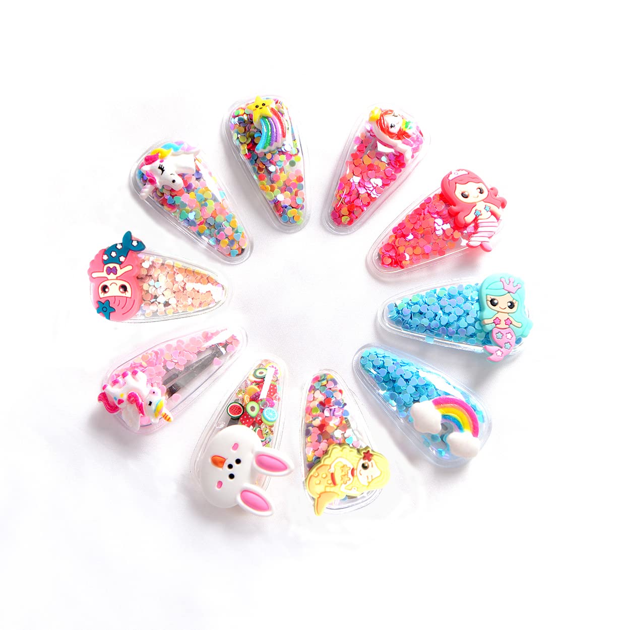 TANLOMY Sparkle Girl Hair Clips unicorn design for party days