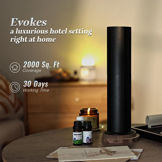 Tanoxi app-controlled diffuser showing Bluetooth setup on a smartphone