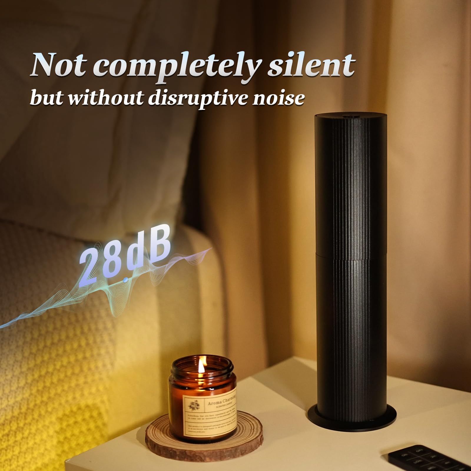 Tanoxi remote control beside diffuser for easy operation