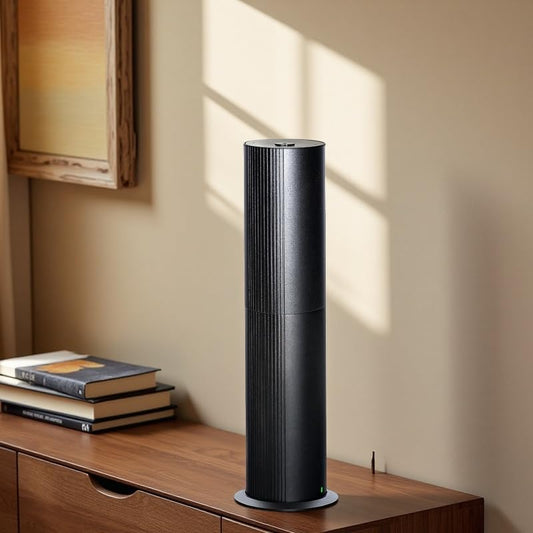 Tanoxi waterless diffuser front view with sleek aluminum body for modern spaces