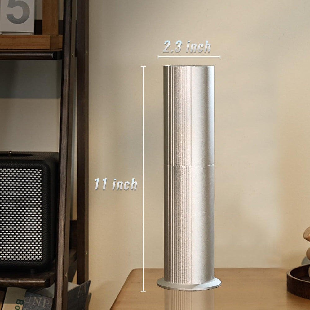 TANOXI diffuser side view highlighting sleek aluminum build