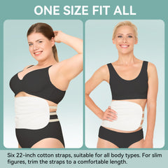 All features: reusable wrap with adjustable straps for easy daily use