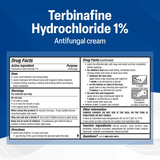 TARO athletes foot cream application closeup showing soothing relief potential.