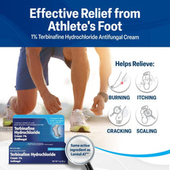 TARO extra-strength foot care illustration signaling durable antifungal support.