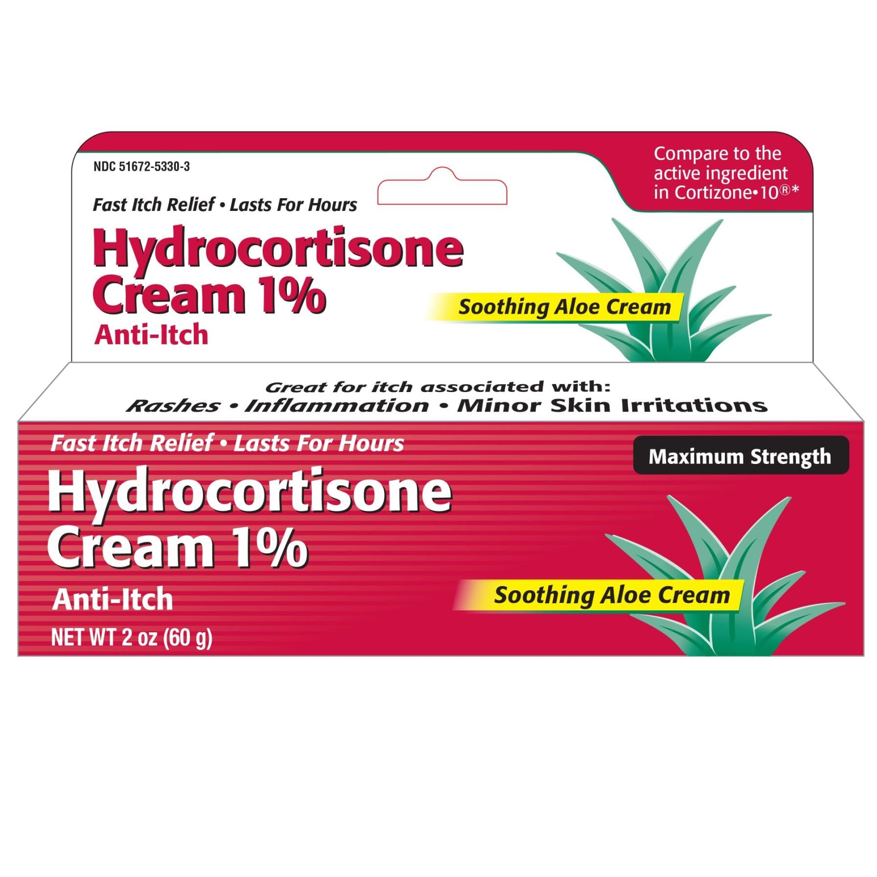 TARO Hydrocortisone Cream 1% tube delivers fast anti-itch relief for rashes and eczema
