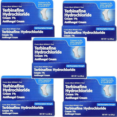 TARO Terbinafine 1% cream tube for quick athlete's foot relief.