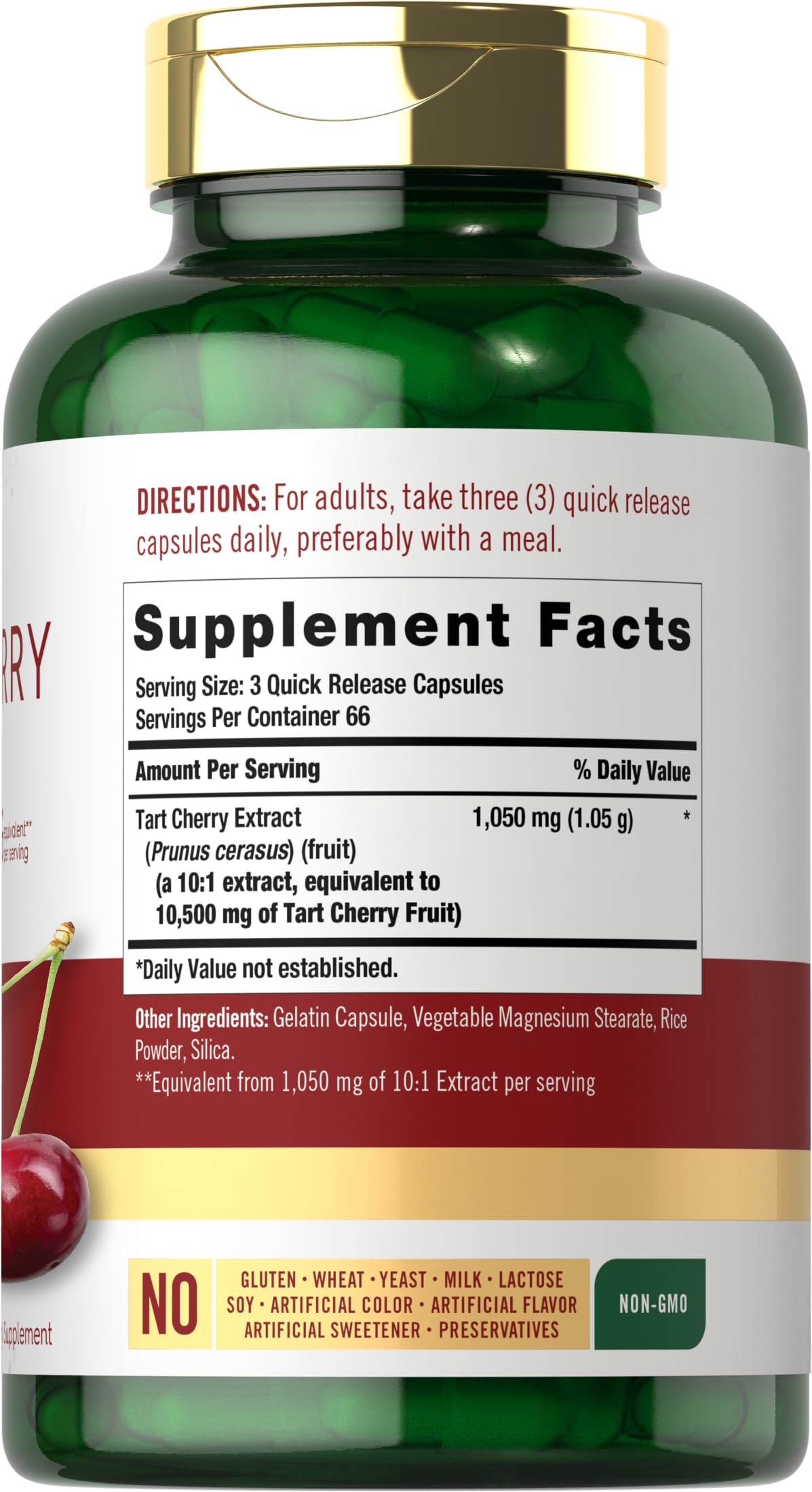 Tart cherry capsules for maximum absorption