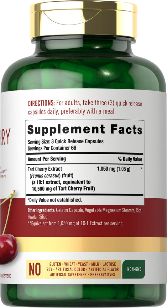 Tart cherry capsules for maximum absorption