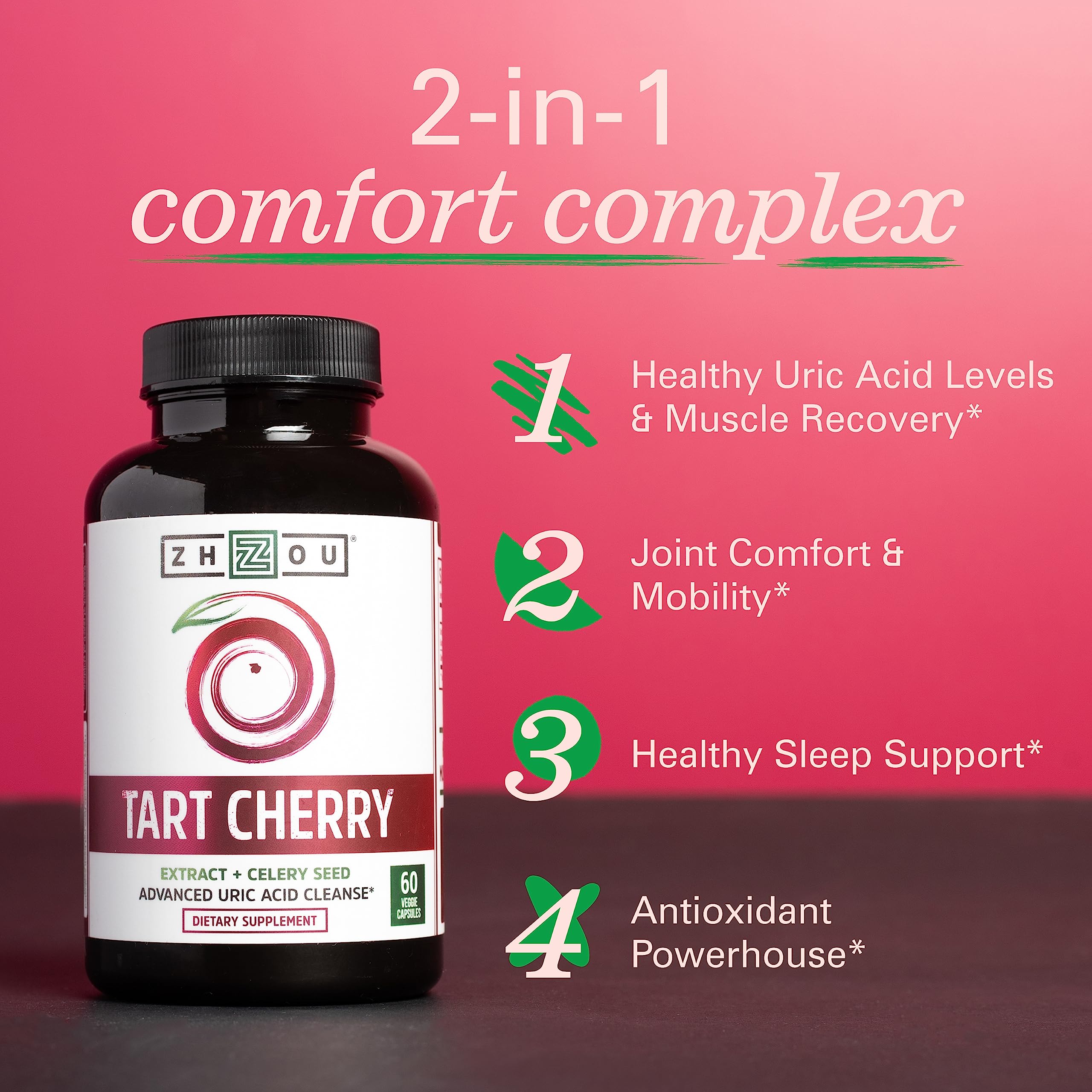 Ingredients: tart cherry extract and celery seed