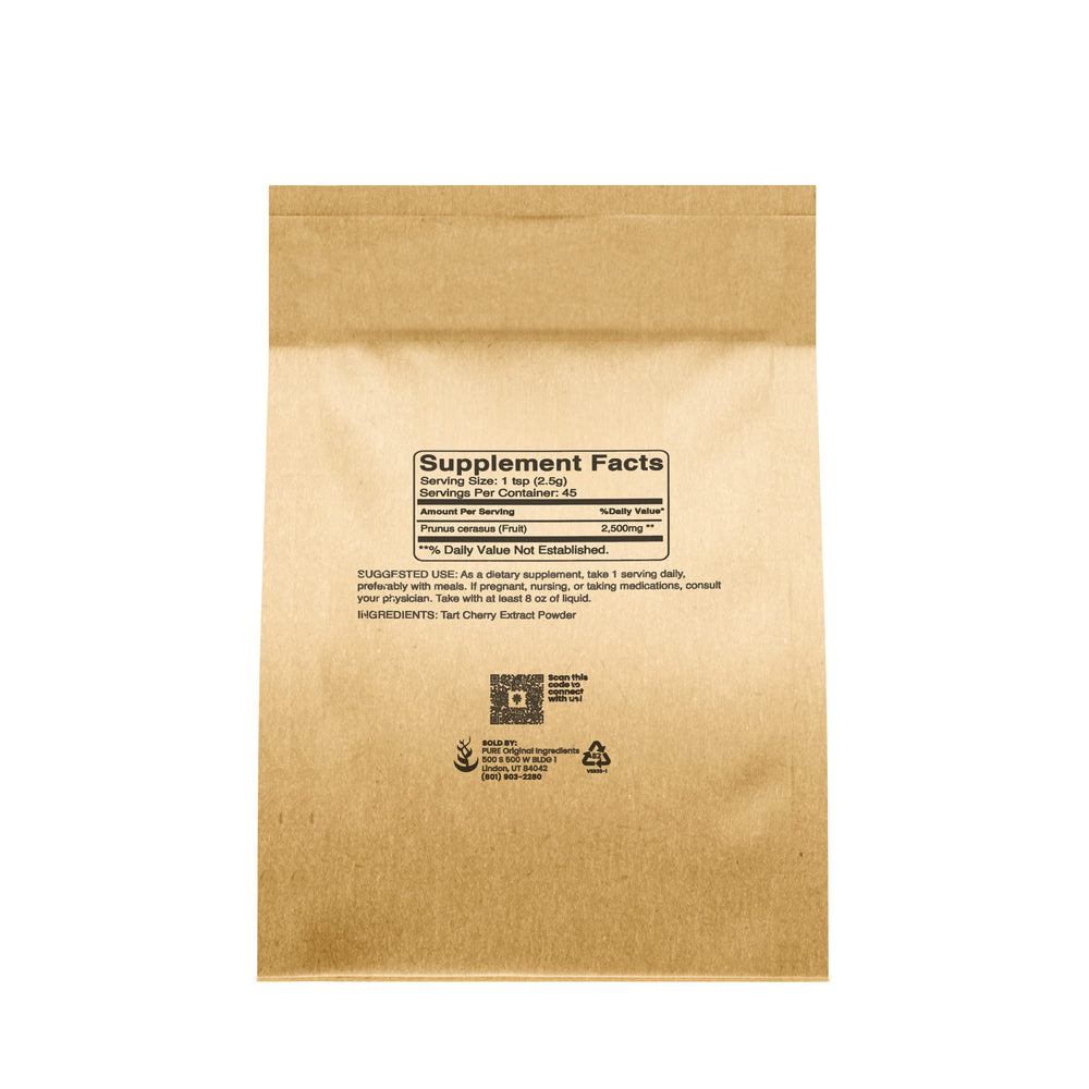 Tart Cherry Extract powder in a 4oz bottle