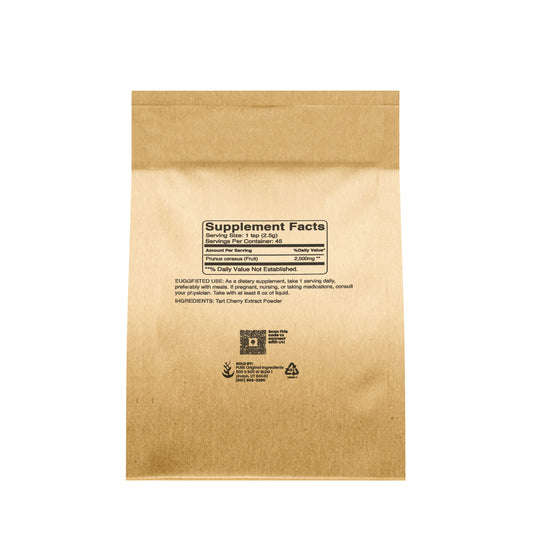 Tart Cherry Extract powder in a 4oz bottle