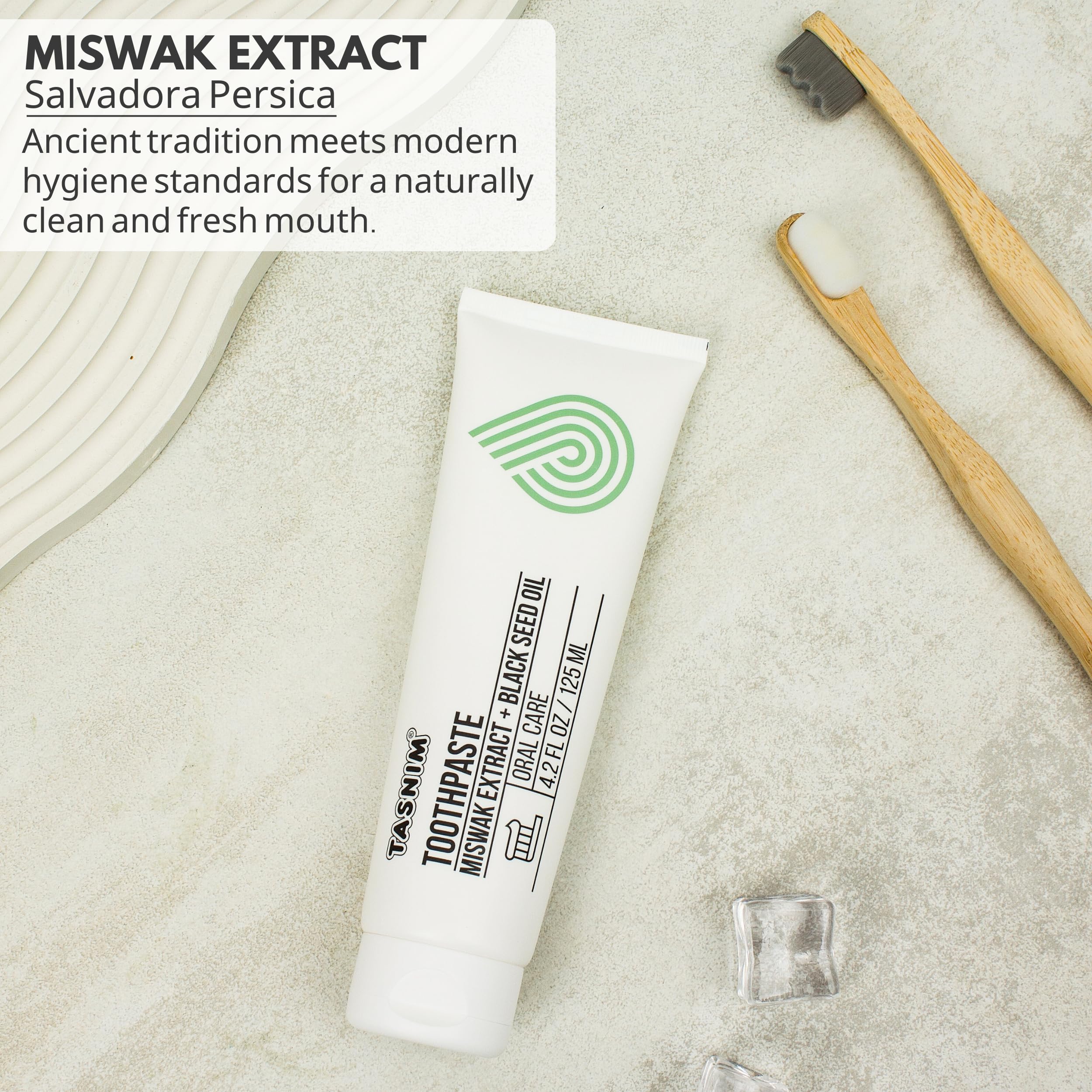 Ingredient highlights: organic black cumin oil and Miswak extract