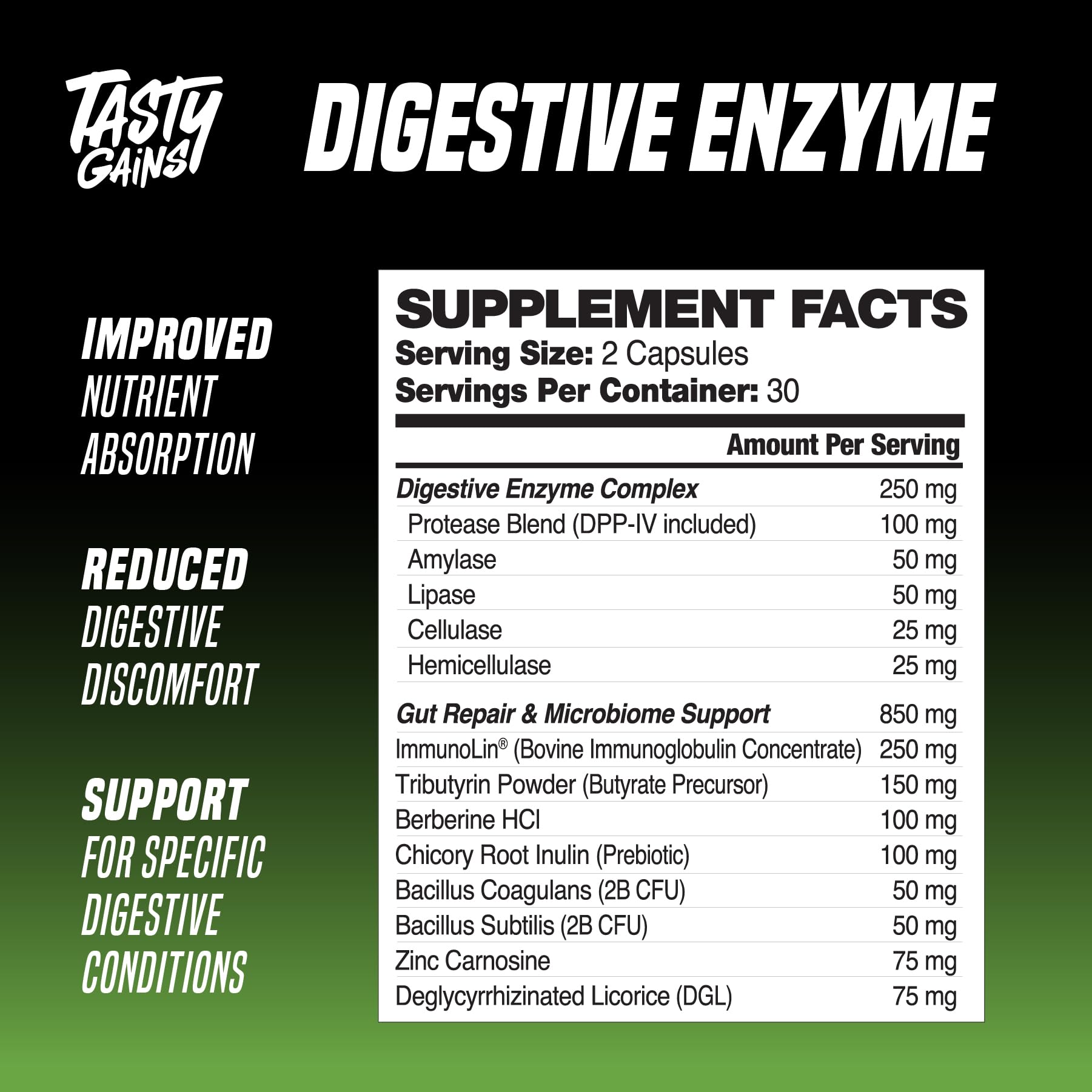 Close-up of enzyme capsules