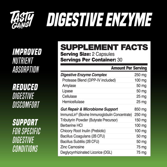 Close-up of enzyme capsules