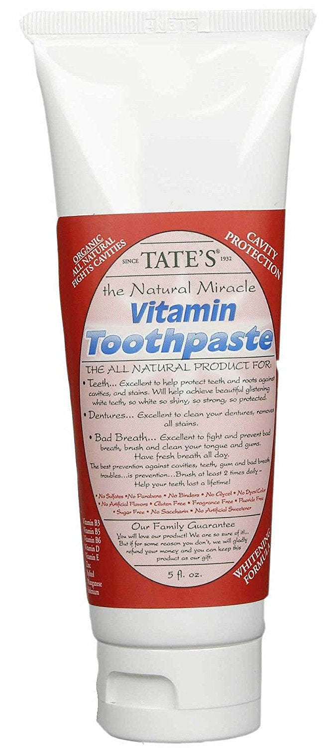 Tate's The Natural Miracle Vitamin Toothpaste - 5 floz tube