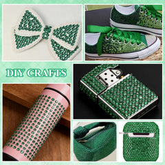 Tatiwoo emerald rhinestones on tumblers for glittering DIY drinkware