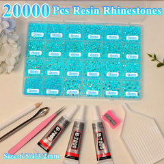 Tatiwoo blue AB rhinestones in 2–6mm sizes for detail or bold accents