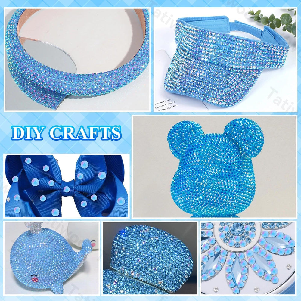 Tatiwoo flatback rhinestones with easy adhesion for quick DIY decorating