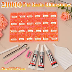 Tatiwoo orange 4mm flatback rhinestones on tumblers for sparkle