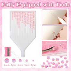 Tatiwoo pink rhinestones ideal for tumblers, phone cases, and fashion accessories.