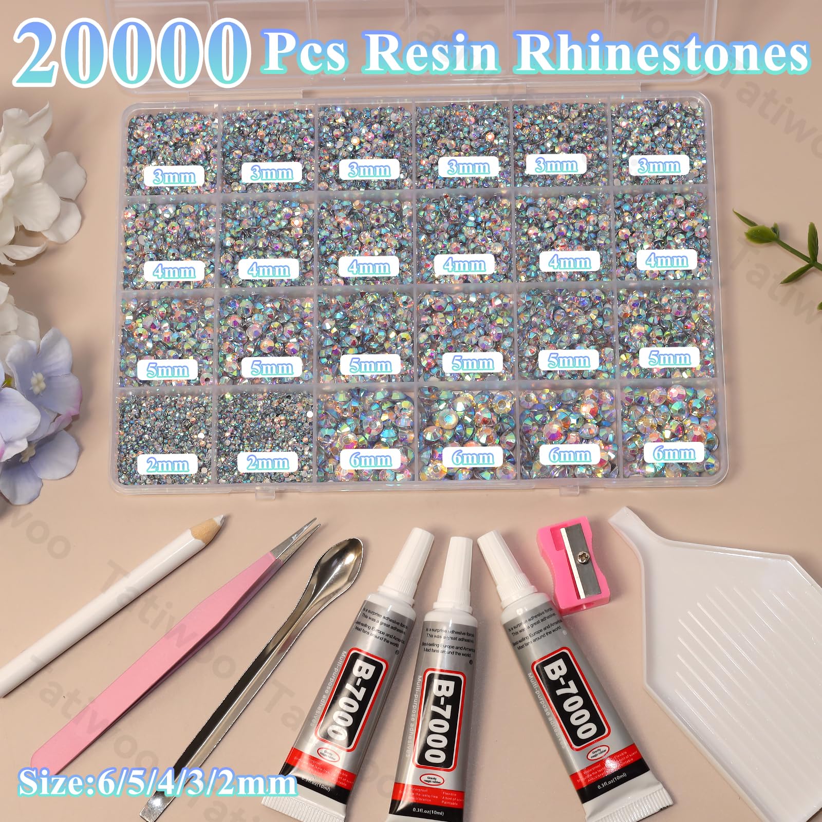 Close-up of jelly resin AB rhinestones with brilliant sparkle for crafts.