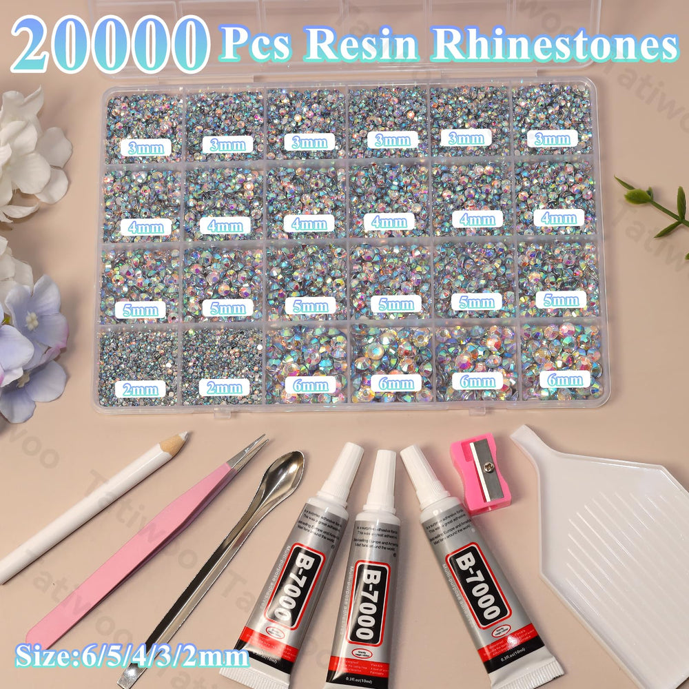 Close-up of jelly resin AB rhinestones with brilliant sparkle for crafts.