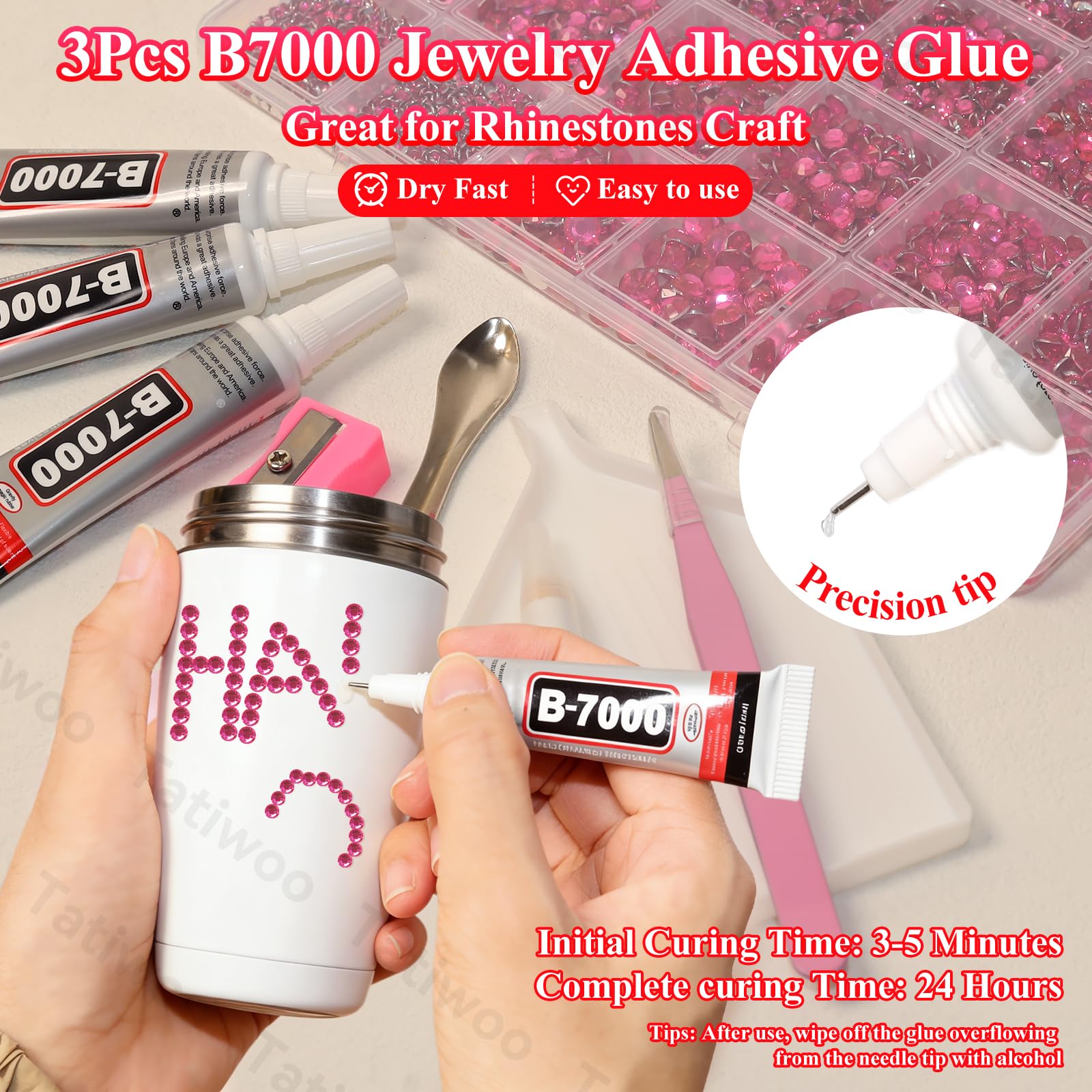 Tatiwoo rhinestones tray keeps gems organized during crafting sessions