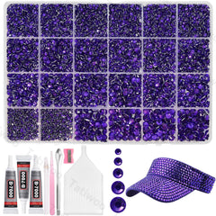Tatiwoo Roland purple flatback rhinestones in 2mm for delicate detailing and sparkle