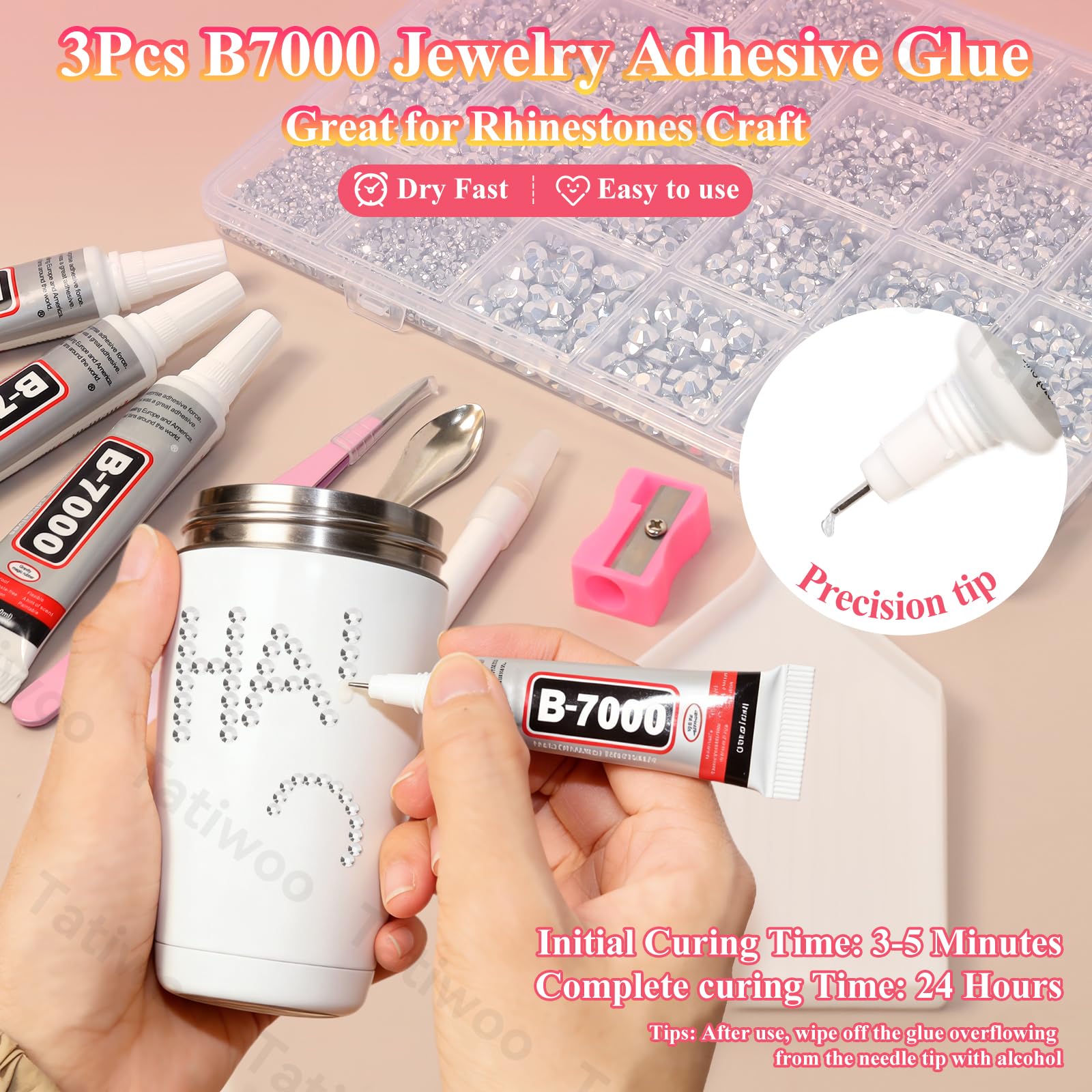 Tatiwoo tweezers and wax pen enable precise gem placement