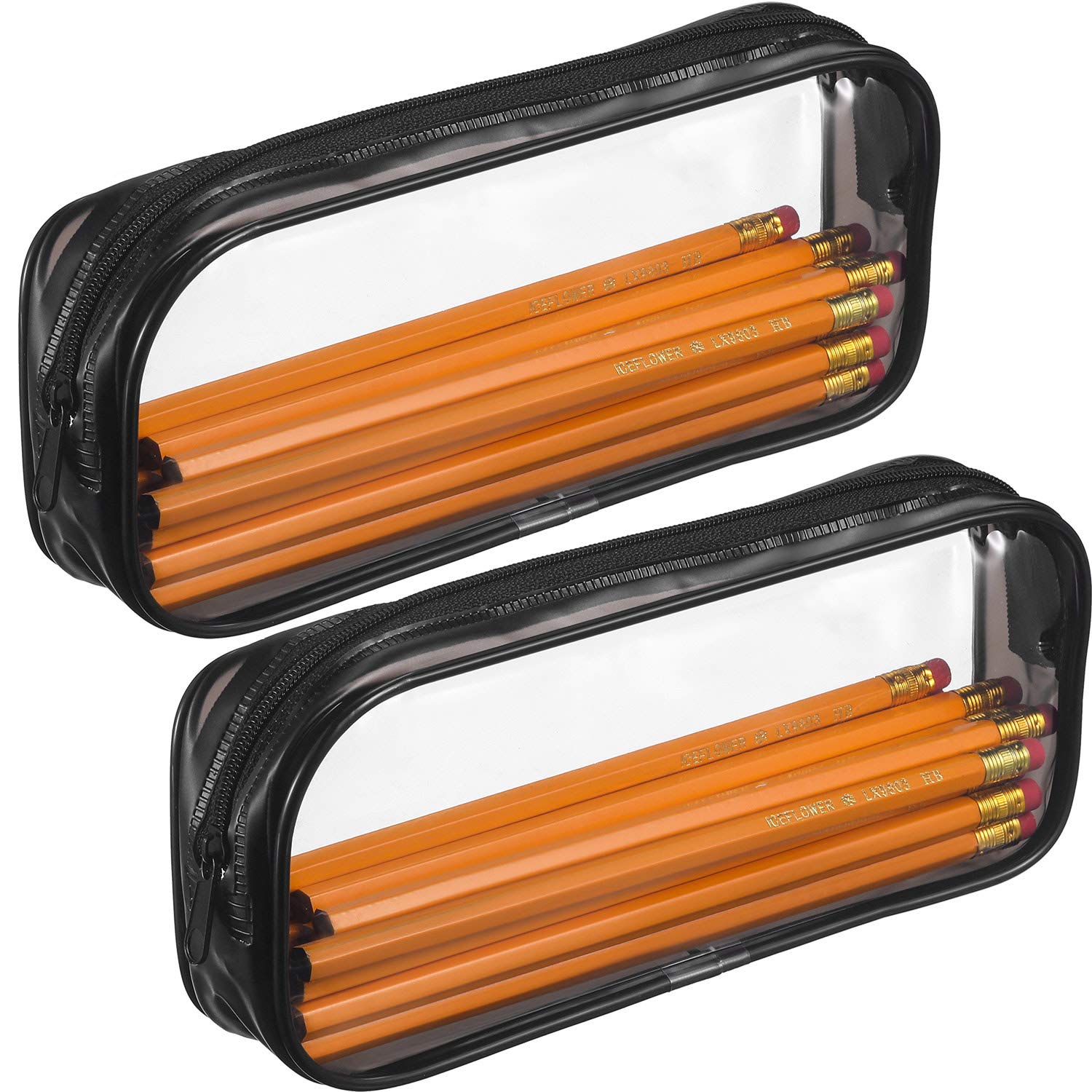 Tatuo transparent pencil bag with see-through design for quick checks.