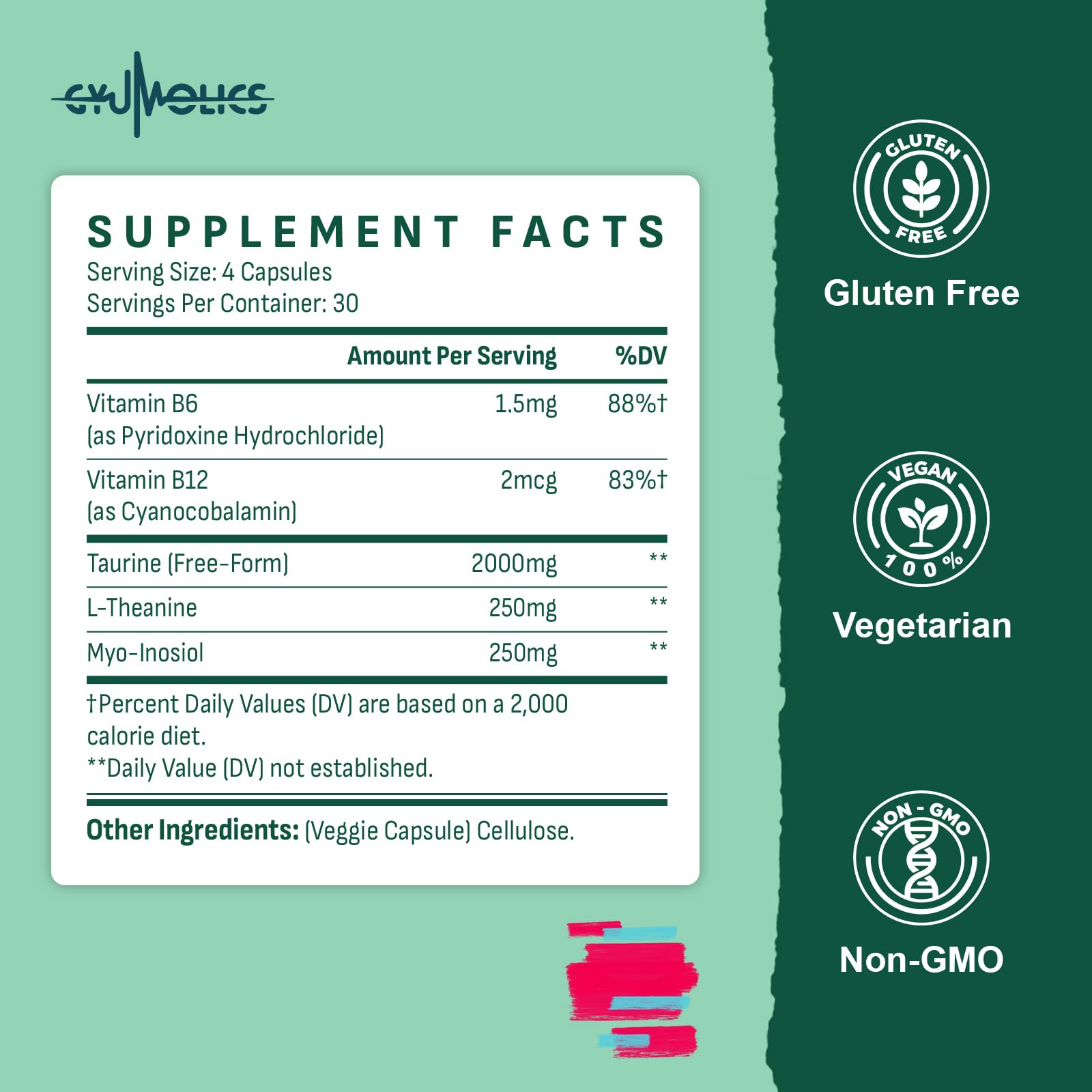 Lab-tested quality assurance for Taurine supplement