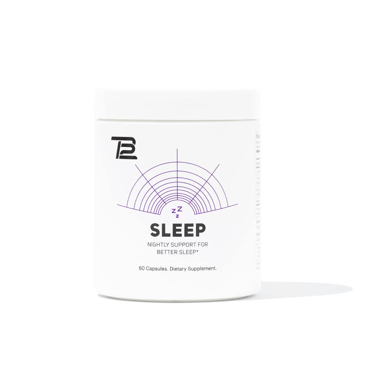 TB12 Sleep bottle with capsules on white background