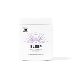 TB12 Sleep bottle with capsules on white background