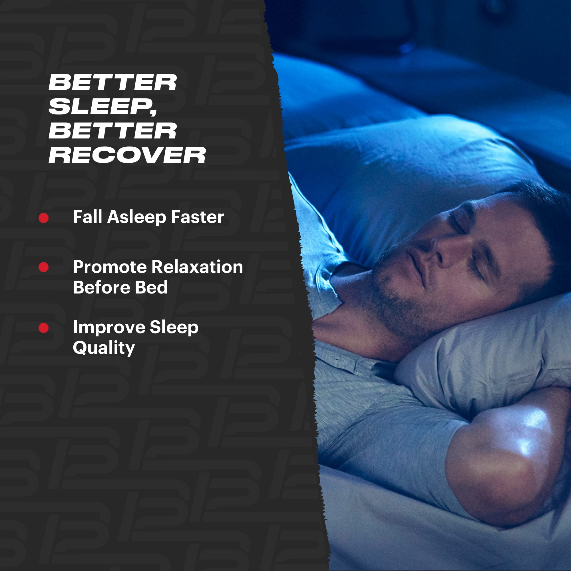 TB12 Sleep capsules with a glass of water