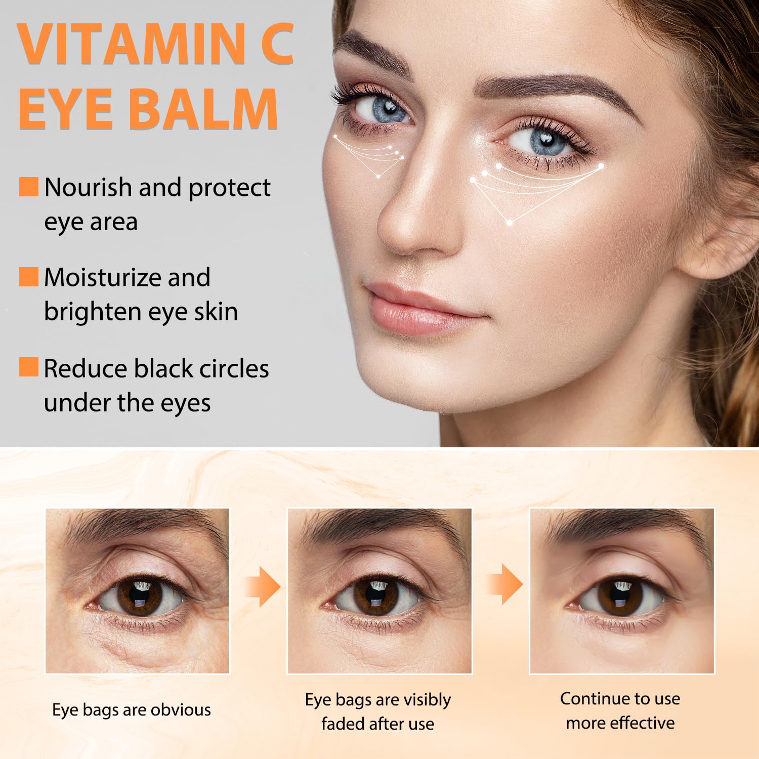 Tbexem Revive Glow eye balm applying scene highlights quick absorption.