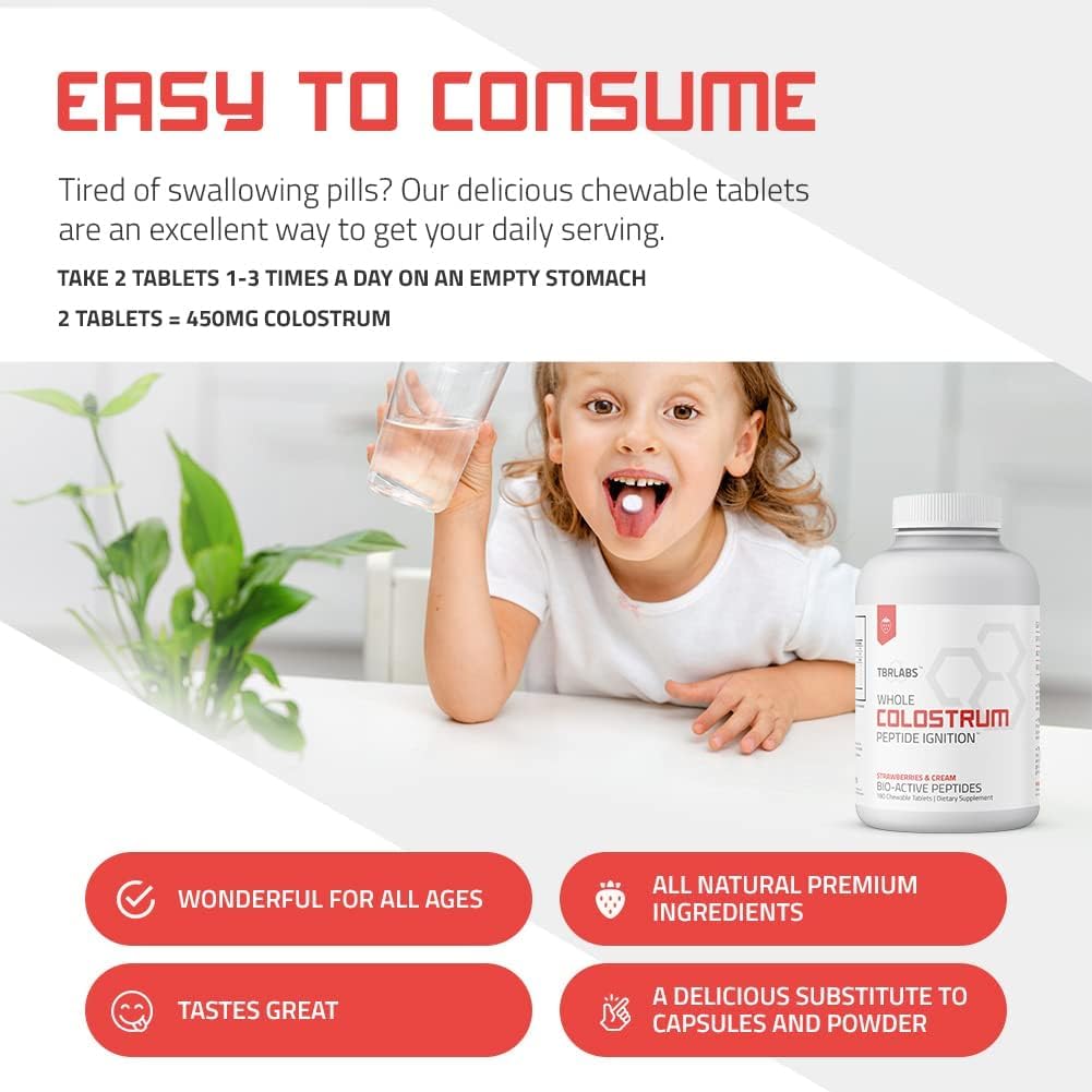 Lab-tested quality indicators for colostrum powder