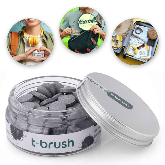 T-brush travel toothpaste tablets packaging