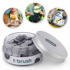 T-brush travel toothpaste tablets packaging